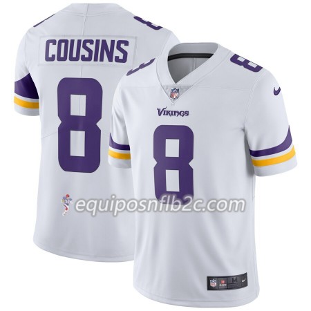 Camiseta Hombre NFL Minnesota Vikings Kirk Cousins 8 Nike Blanco